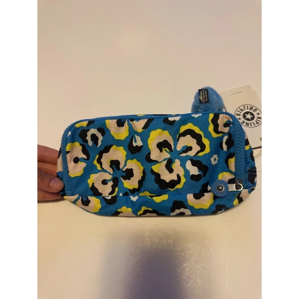 NWT Kipling Gitroy Pencil Case Lepoard Floral